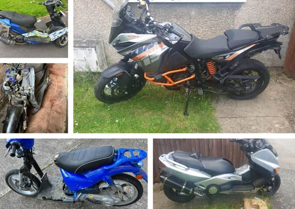 The latest bikes seized by the Operation Pacify team including the orange on stolen from Newark
