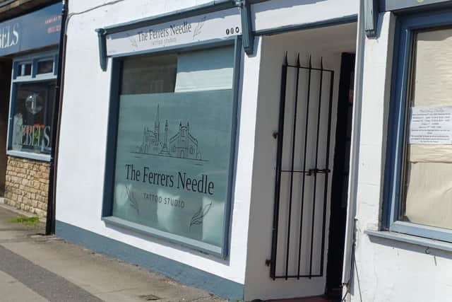 The Ferrers Needle in Higham Ferrers' High Street