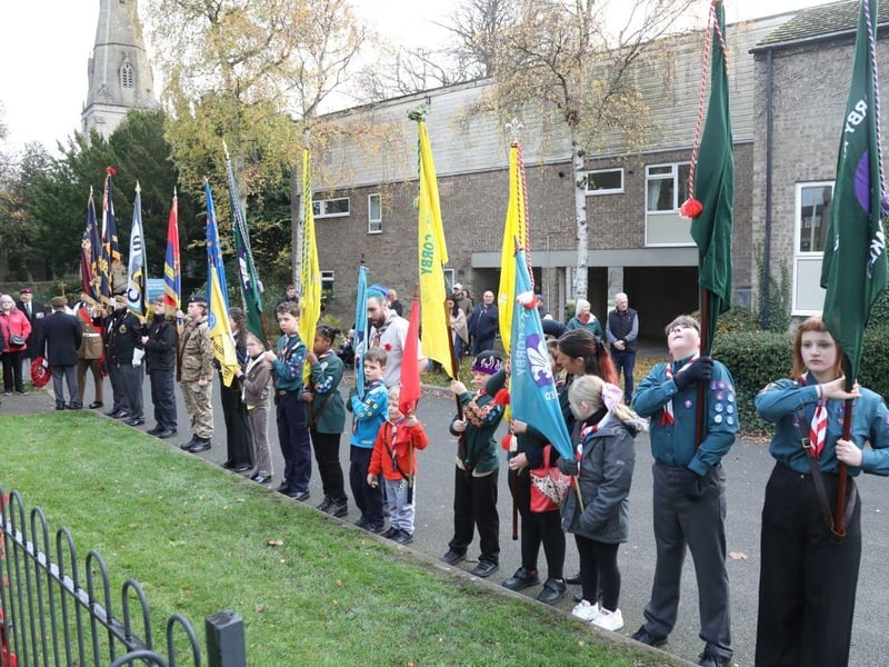 Corby RBL Remembrance Sunday parade and service at Corby War Memorial/