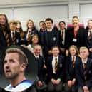Harry Kane joined Manor School remotely to talk about mental health