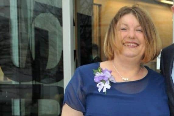 Julie before losing 3st 9lb with Slimming World