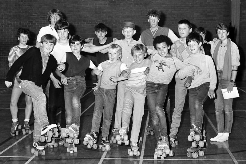 Wellingborough - A roller disco at Weavers Sports Centre in 1984