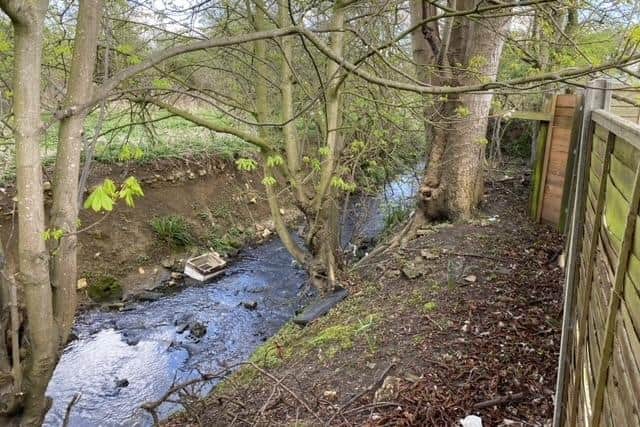 The brook behind Stephenson Way