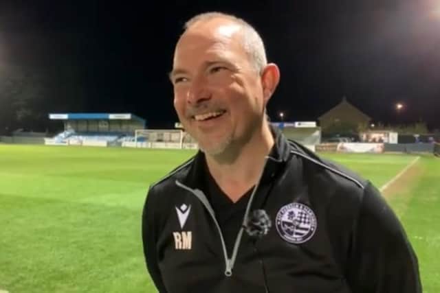 Richard Maxwell was all smiles after AFC Rushden & Diamonds' win over Nuneaton Borough