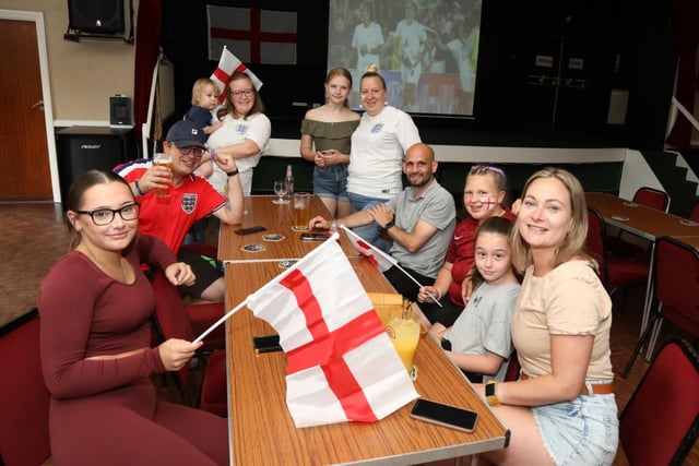 England supporters at the Athletic Club