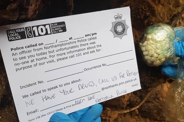 The note left at the scene. Credit: Kettering Police Team