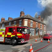 A fire has broken out on Harborough Road, Rushden