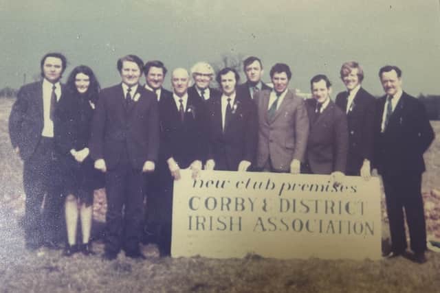 Cutting the Sod for the Corby Irish Centre - St Patrick's Day 1973