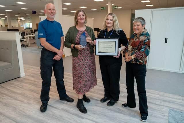 Left to right: PCSO Steve Coles, DCI Nickie Deeks, Kelly Crockett, Henny Cameron.