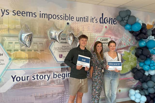Campion School Sixth Formers celebrating their results today.