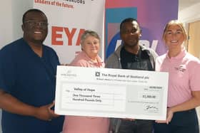 Barchester's Donation to Valley of Hope Charity