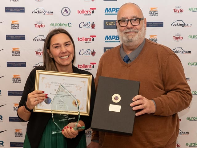 Community Spirit Award: Daniela Laslau for her volunteering with Corby CAN, which holds community events that highlight the Eastern European community, and for offering mentorship and guidance/ Spirit of Corby Awards 2025