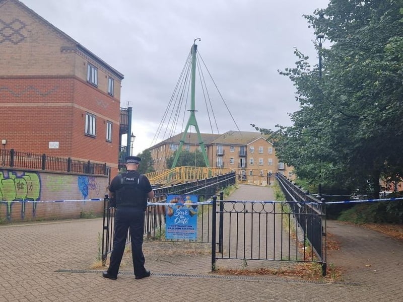 The scene on Monday morning August 4, as the investigation enters day four.