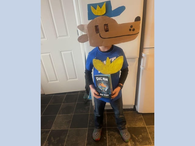 Harvey, age 8, as Dogman