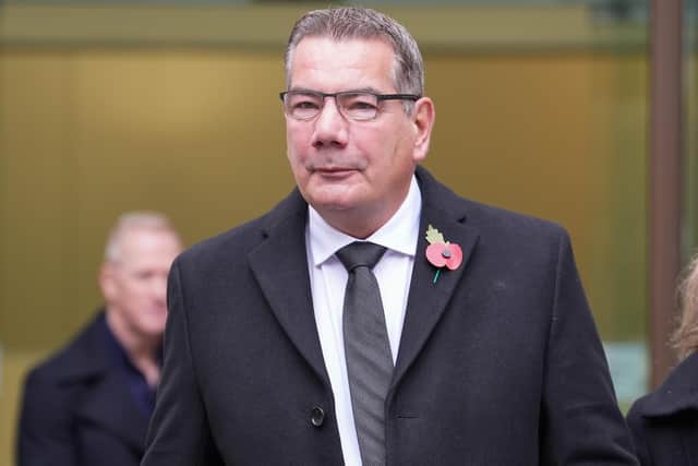 Former Northamptonshire Police chief constable Nick Adderley arriving at Westminster Magistrates' Court. Photo: PA Media.
