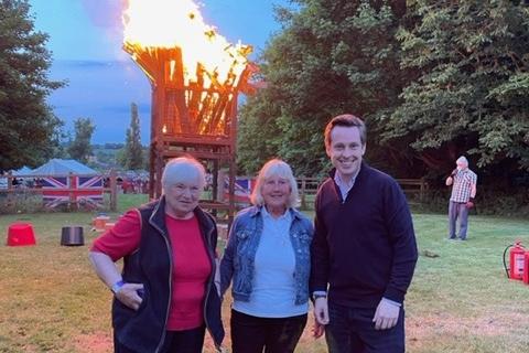 MP for Corby Tom Pursglove attended the lighting of the beacon at The Addingtons