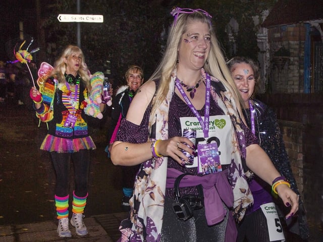 Participants in the Sparkle Walk for Cransley Hospice in Kettering/Glyn Dobbs