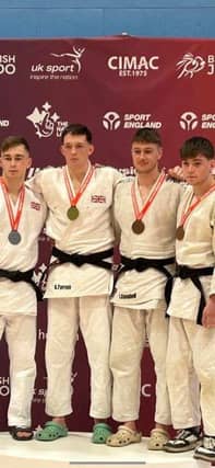 Rory Tyrrell (second from left) with other winners at the European Portuguese Cup contest.