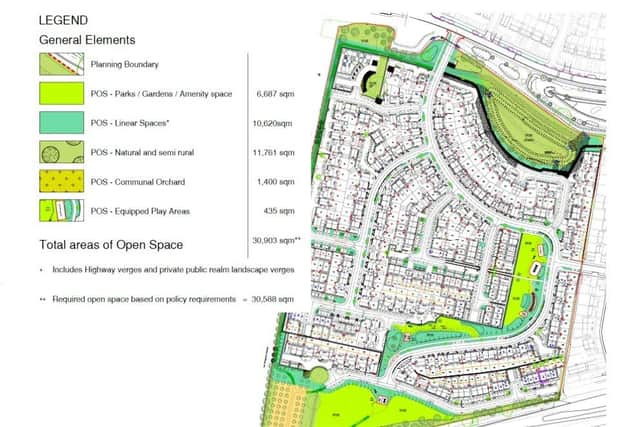 Blueprints for the approved 250 home neighbourhood.Taken from planning application.Credit: Mr L Padimore