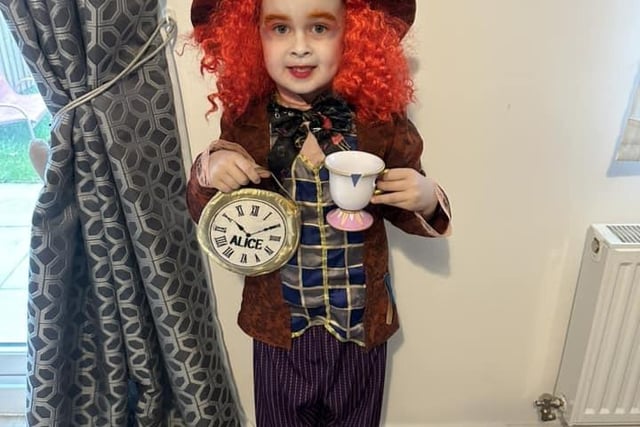 Willow aged 5 as The Mad Hatter from Alice's Adventures in Wonderland