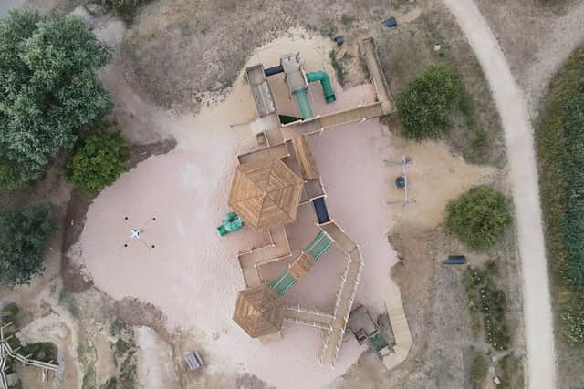 The new play tower from above