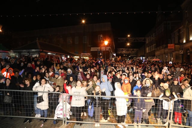 Wellingborough Christmas lights switch on  - there was a large turnout
