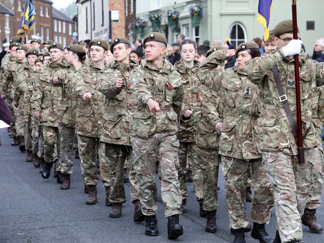 Wellingborough Remembrance Day parade 2022