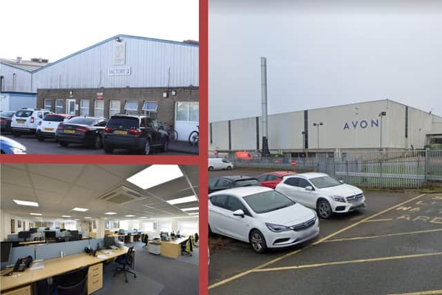 Orchard House and Avon were two of the commercial premises targeted by burglars late on Saturday night. Images: Northants Telegraph / Rightmove