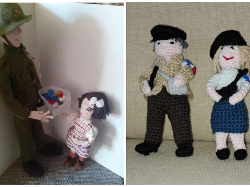 80th anniversary of D-Day marked with fabulous crochet and knitting display.