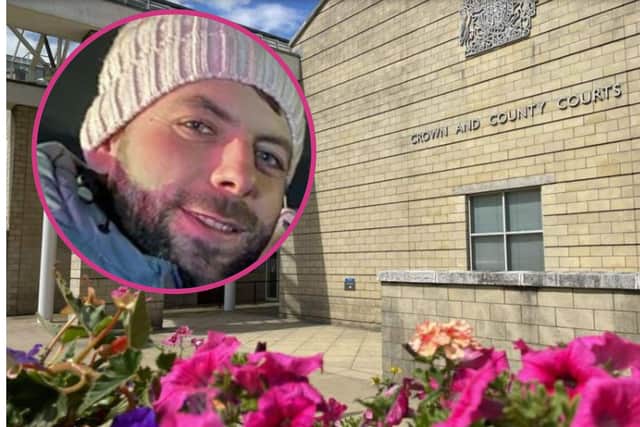 Hugo Fernandes (inset) appeared before Northampton Crown Court today to plead guilty to causing serious injury by dangerous driving