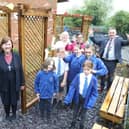 The Bishop of Peterborough Rt Rev Debbie Sellin in the garden at Pytchley C of E Primary School /National World