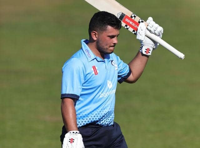 Ricardo Vasconcelos scored a century for the Steelbacks at Glamorgan (Picture: David Rogers/Getty Images)
