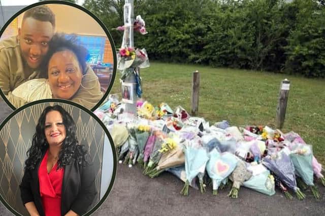 Brian Sibanda with his mum Violet and Carrie McLellan, who were killed by driver Aaron Smith in Rushden. Images: The Sibanda Family / Facebook / National World