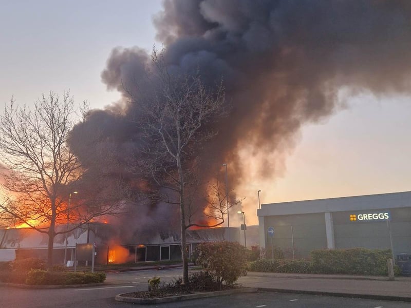 Factory fire Corby, Princewood Road