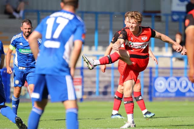 Harry Reilly was out of luck as this strike came back off the post