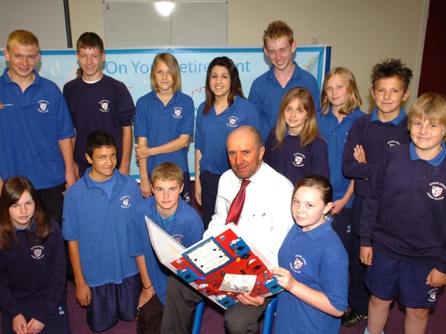 Headteacher Paul Wingfield on his retirement in July 2007