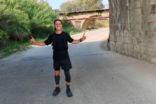 Stephen Johnson, MD of Quooker UK & Ireland, under the railway stone underpass near the River Tet (near Perpignan), France