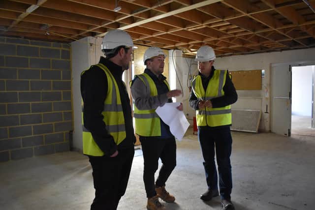 MP for Corby Tom Pursglove is shown around the site