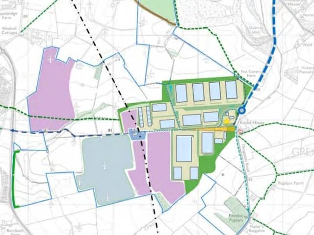 Preliminary illustrative masterplans for the Kettering Energy Park site.
Credit: First Renewables