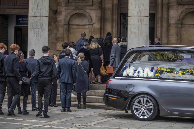 Hundreds attended All Saints' Church in town on Friday morning (May 12) to pay their respects to 16-year-old fatal stab victim Fred Shand