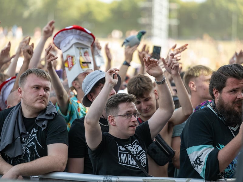 Fans watching acts perform at Tribes Unite at The National Bowl in Milton Keynes on Saturday, August 9, 2025. Photo by David Jackson.