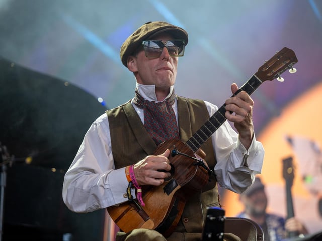 Penguin Cafe on stage at the Shambala Festival on Sunday, August 30, 2026. Photo by David Jackson.