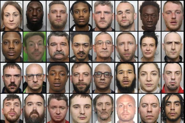 Faces of a few of Northamptonshire's killers, rapists, child abusers, drug dealers, thugs and thieves jailed during 2022.