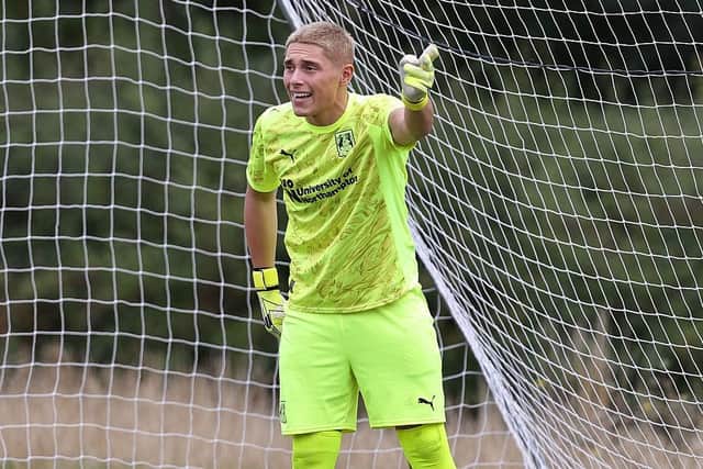 Cobblers goalkeeper Theo Avery has signed for Corby Town on a one month loan deal (Photo by Pete Norton/Getty Images)