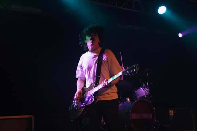 Sea Girls on stage at the Roadmender in Northampton. Photo by Kitty Hill.