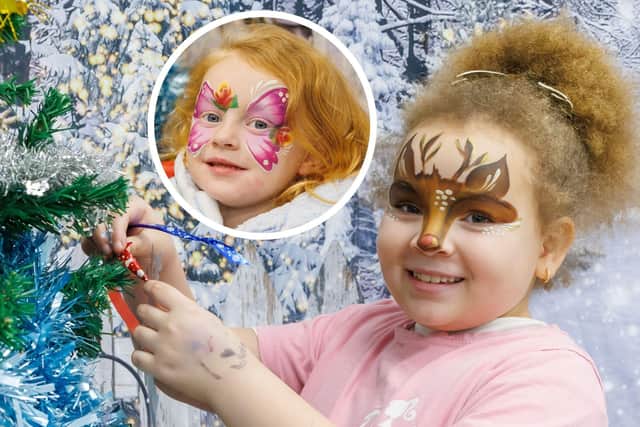 Youngsters had the chance to have their faces painted at the Christmas event