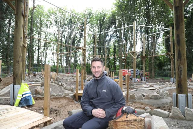Woodland Manager Jamie Jackson  - Holiday Inn Corby/Kettering A43 with the aerial high ropes and golf course taking shape