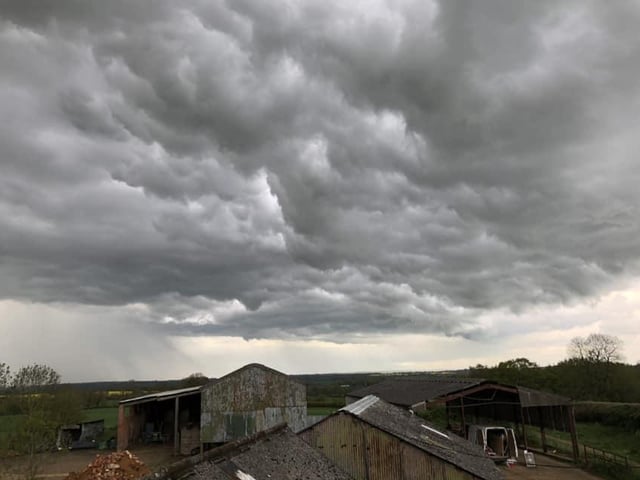 This snap of cloudy skies was taken in Cold Ashby