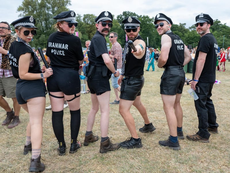 Festival goers taking part in the annual Shambala Carnival. This year’s theme was ‘Pun Intended'. Photo by David Jackson.