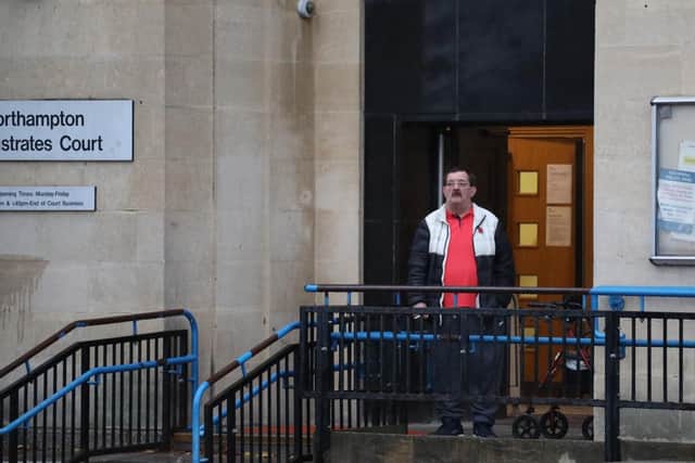 Donald Holdsworth, 57, from Corby outside Northamptons Magistrates' Court